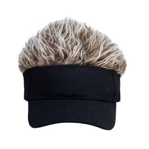 .VISERA DE CABELLO ARTIFICIAL - AJUSTABLE PARA CABEZAS DE TODOS LOS TAMAÑOS (CASTAÑO)